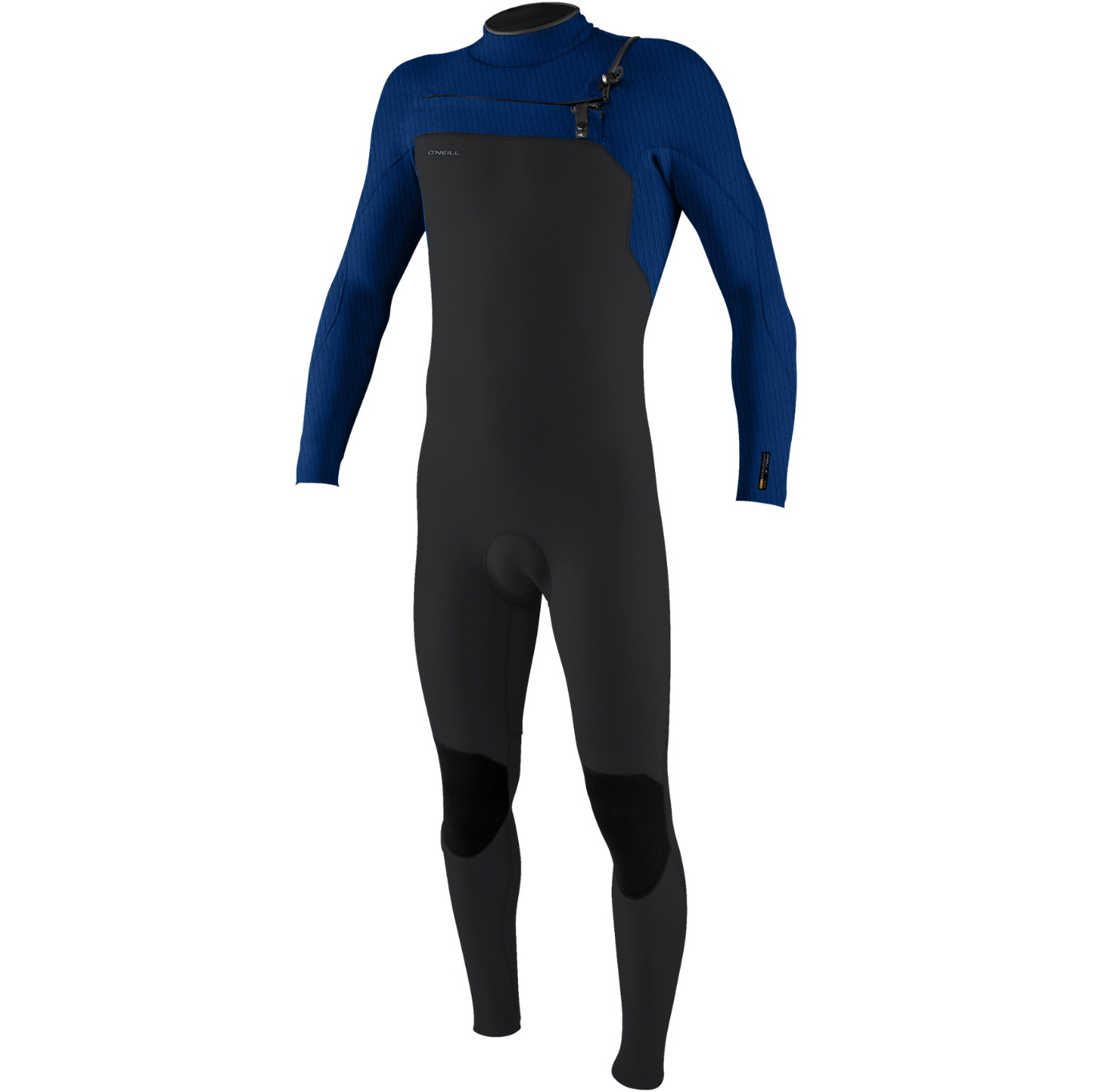 2026 O'Neill Mens Hyperfreak+ 4/3mm Chest Zip Wetsuit 5344 - Tempered Steel / Twilight Blue